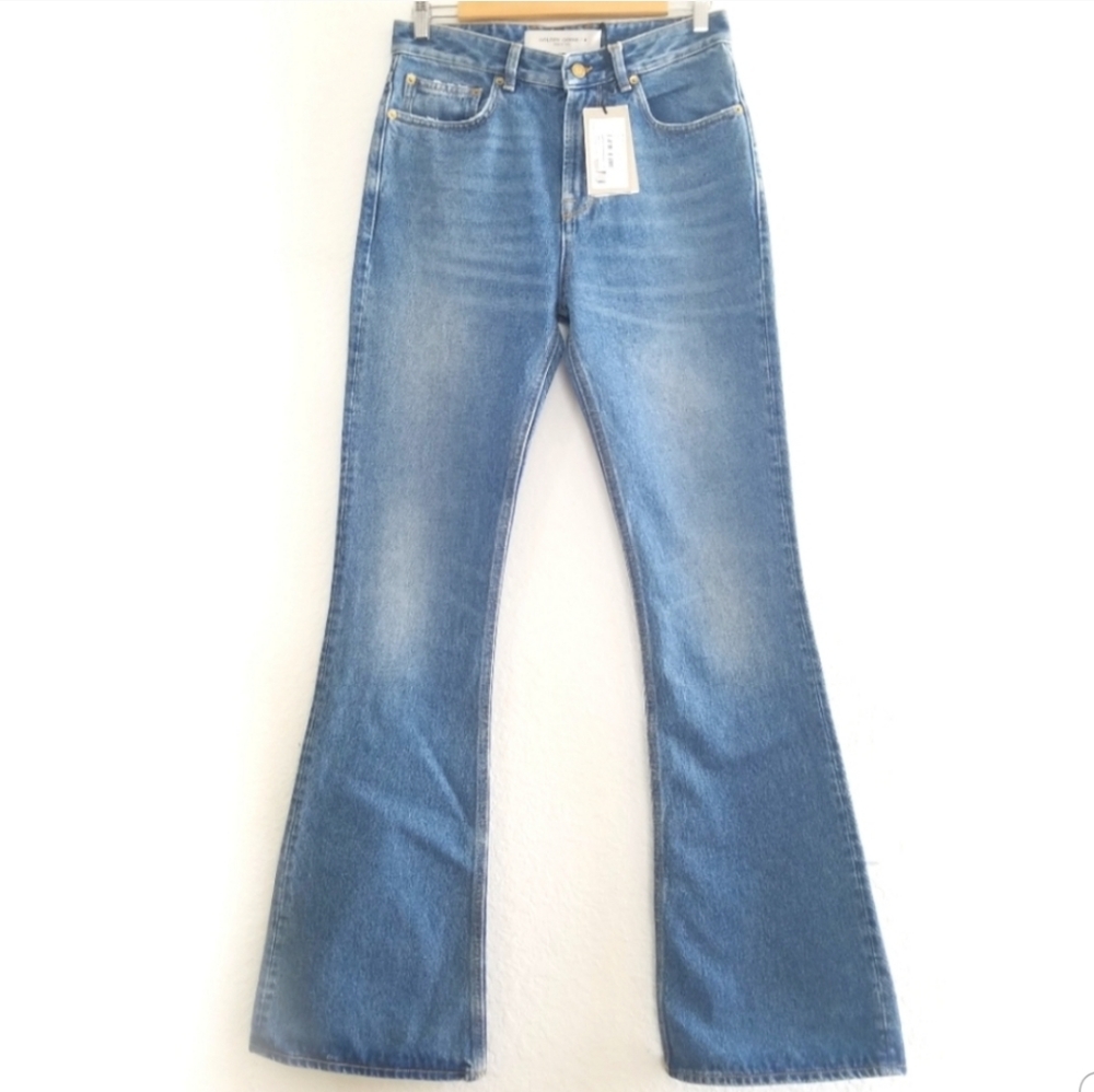 Golden Goose Karen Bootcut High Rise Jeans Size 27 Mid Wash Blue